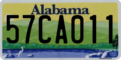 AL license plate 57CA011