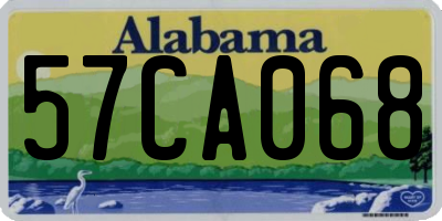 AL license plate 57CA068