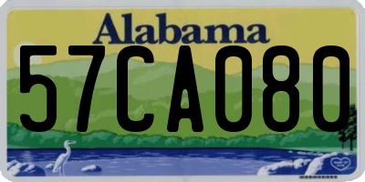 AL license plate 57CA080