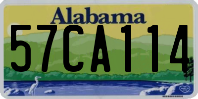 AL license plate 57CA114