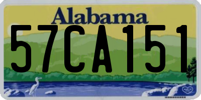 AL license plate 57CA151