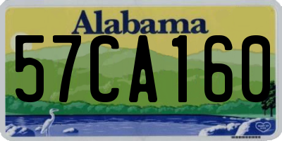 AL license plate 57CA160