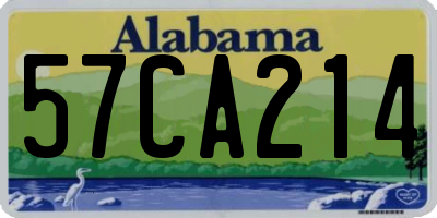 AL license plate 57CA214