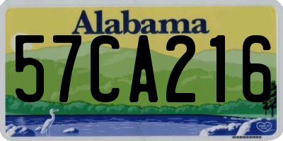 AL license plate 57CA216