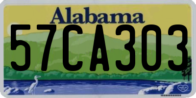 AL license plate 57CA303