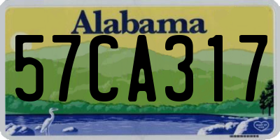 AL license plate 57CA317