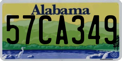 AL license plate 57CA349