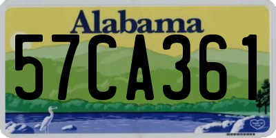 AL license plate 57CA361