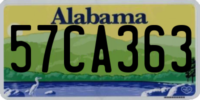 AL license plate 57CA363