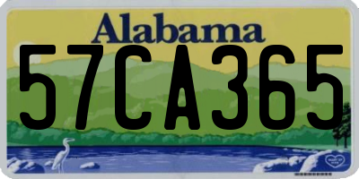 AL license plate 57CA365