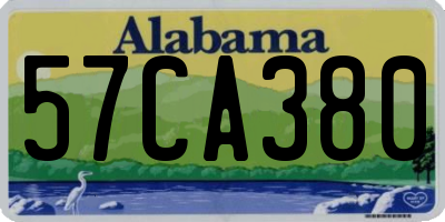 AL license plate 57CA380