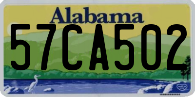 AL license plate 57CA502