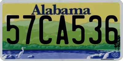 AL license plate 57CA536
