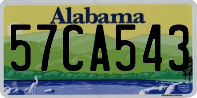 AL license plate 57CA543