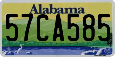 AL license plate 57CA585