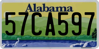 AL license plate 57CA597