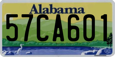 AL license plate 57CA601