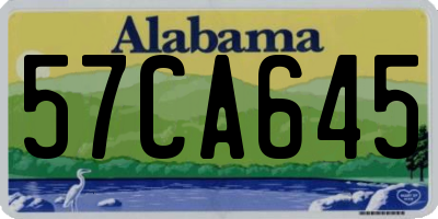 AL license plate 57CA645