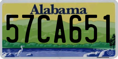 AL license plate 57CA651