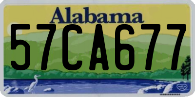 AL license plate 57CA677