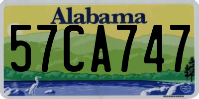 AL license plate 57CA747