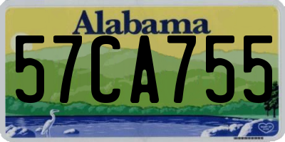 AL license plate 57CA755