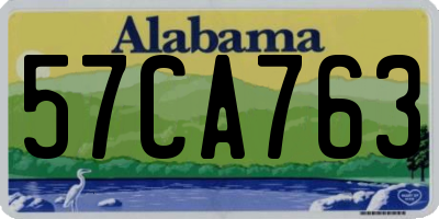 AL license plate 57CA763