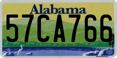 AL license plate 57CA766
