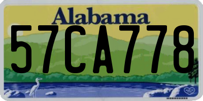 AL license plate 57CA778