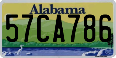 AL license plate 57CA786