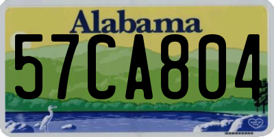 AL license plate 57CA804