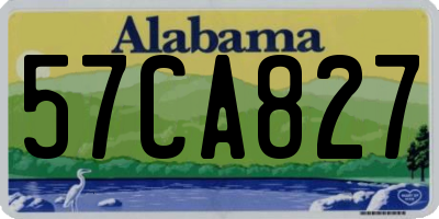 AL license plate 57CA827