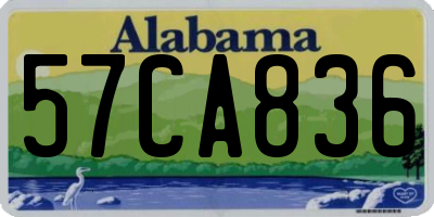 AL license plate 57CA836