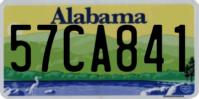 AL license plate 57CA841