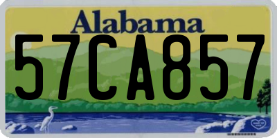 AL license plate 57CA857