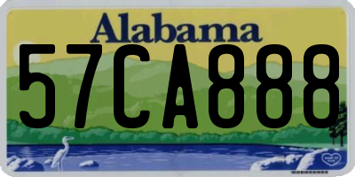 AL license plate 57CA888
