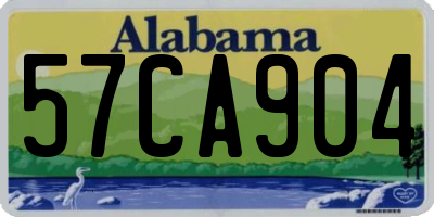 AL license plate 57CA904
