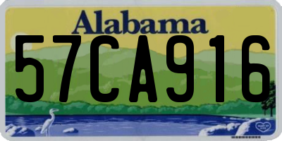 AL license plate 57CA916