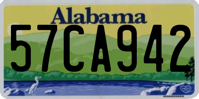 AL license plate 57CA942