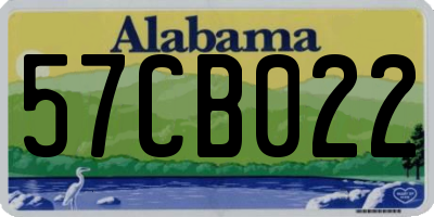AL license plate 57CB022