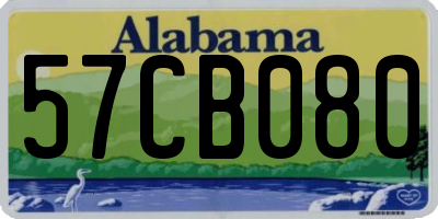 AL license plate 57CB080