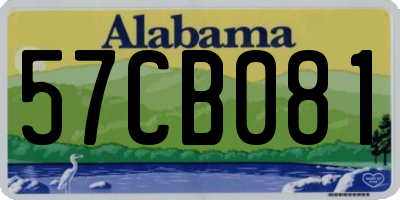 AL license plate 57CB081