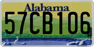 AL license plate 57CB106