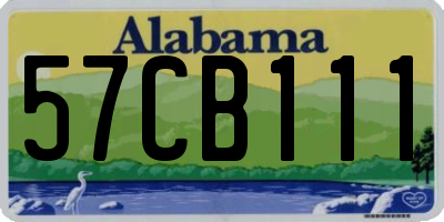 AL license plate 57CB111