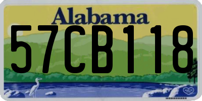 AL license plate 57CB118