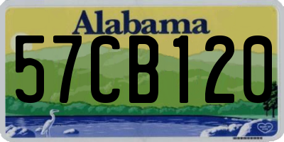 AL license plate 57CB120