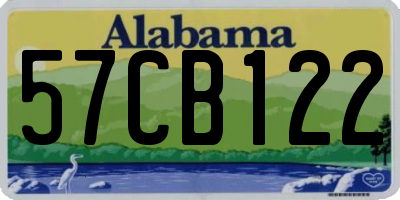 AL license plate 57CB122