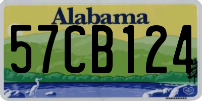 AL license plate 57CB124