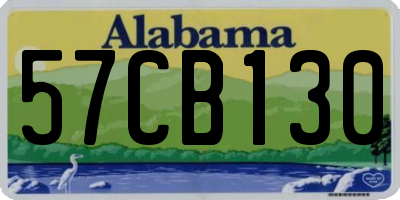 AL license plate 57CB130