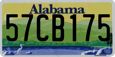 AL license plate 57CB175